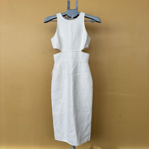 Michael Kors Dresses & Skirts - Michael Kors Collection Wool Sheath Dress White Cutout Italy Womens 0 XS
